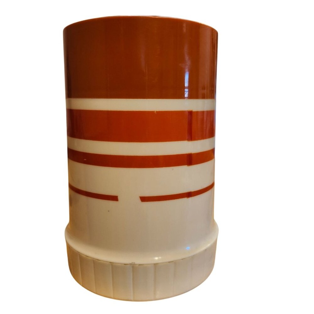 Vintage Thermos Wide Mouth 8 Oz Hot/Cold Container Classic Orange Stripe Durable - Picture 2 of 7